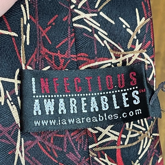 Infectious Awareables Anthrax design silk neck tie - Picture 3 of 5